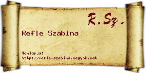 Refle Szabina névjegykártya