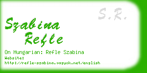 szabina refle business card